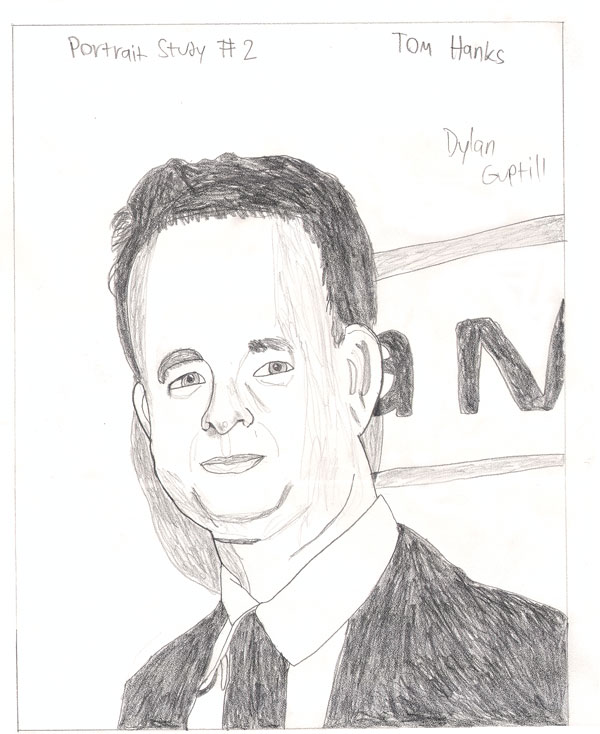Portrait of Tom Hanks (by the way, you should probably look at this, really lulzy)